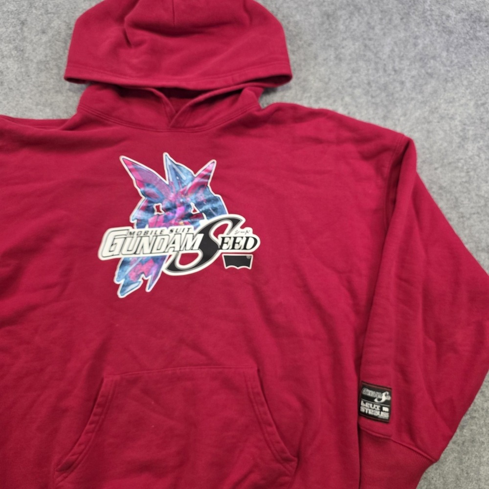 Levi Strauss Hoodie Mens Medium Red Mobile Suit Gundam Seed Anime Sweatshirt - Picture 2 of 15